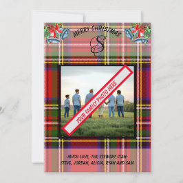 Tarjeta Festiva Clan de Stewart en Escocia: El castillo de Tartán 
