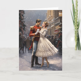 Tarjeta Festiva Clara y el Cascanueces Ballet Clásico Vintage de N