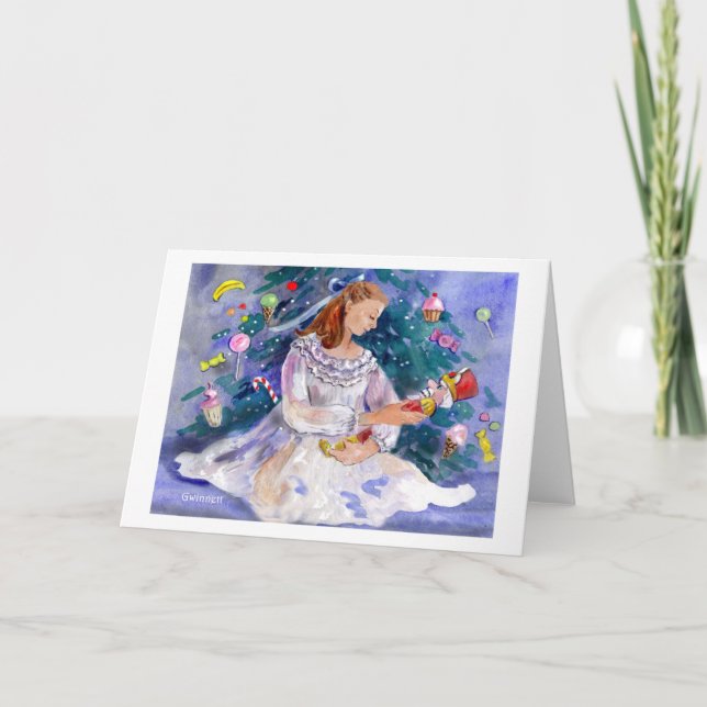 Tarjeta Festiva Clara y el Nutcracker (Anverso)