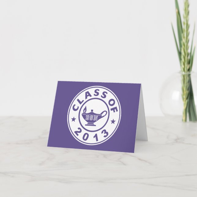 Tarjeta Festiva Clase De BSN 2013 (Anverso)