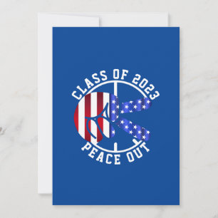 Tarjeta Festiva Clase de graduación de 2026 Adiós Graduado Azul