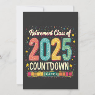 Tarjeta Festiva Clase de jubilación de 2025 en proceso de graduaci