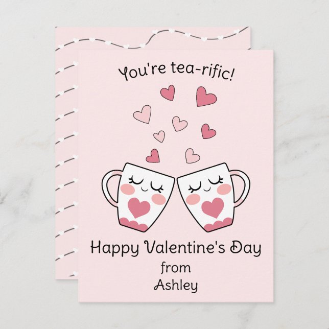 Tarjeta Festiva Clase de niños adorables y divertidos para el Día  (Anverso / Reverso)