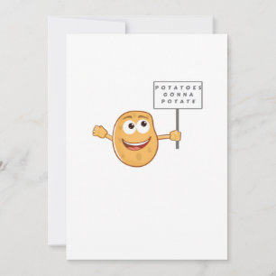 Tarjeta Festiva Clase de Patatas que van a Patatear (Chiste de Ver