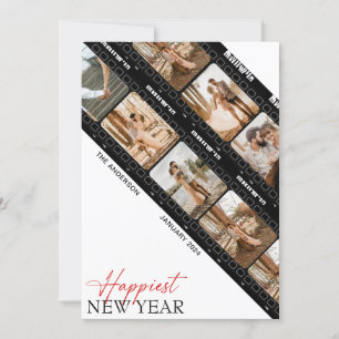 Tarjeta Festiva Clásica Colage Fotográfico de Película de Cámara d