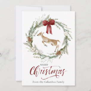 Tarjeta Festiva Clásica foto de guirnaldas para invierno navideñas