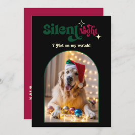 Tarjeta Festiva Clásica Noel Graciosa Mascota Retro Navidades de p