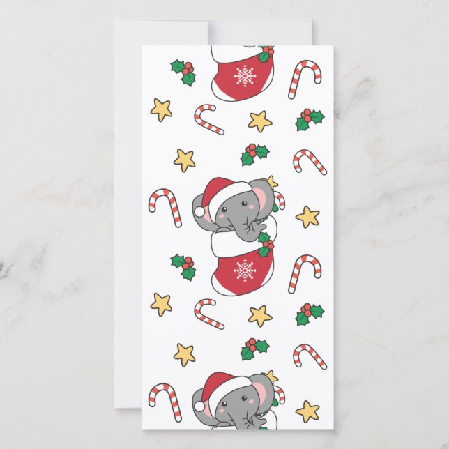 Tarjeta Festiva Clásico de Animales de Invierno de Nieve para navi (Anverso)