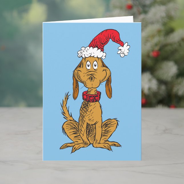 Tarjeta Festiva Clásico El Grinch | Max - Gorro de Santa (Subido por el creador)
