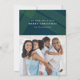 Tarjeta Festiva Clásico Feliz Navidad, simplemente dos fotos