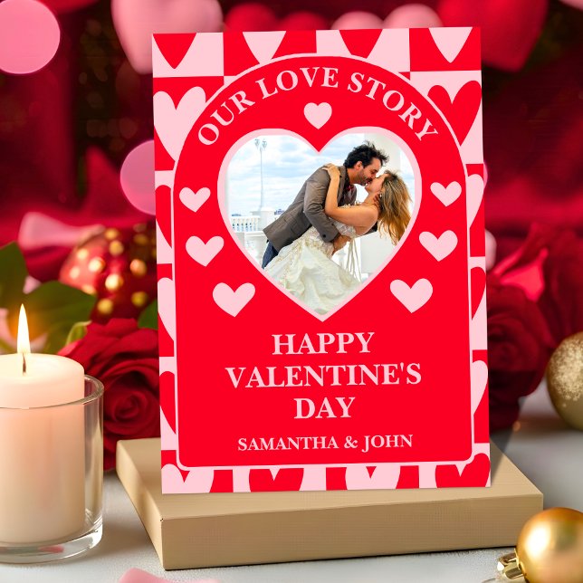 Tarjeta Festiva Clásico Foto de Corazones Rojos de Cereza para San (Subido por el creador)