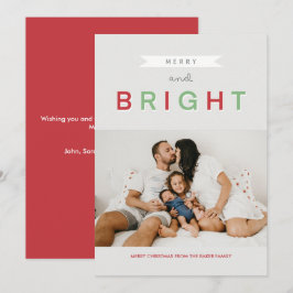 Tarjeta Festiva Clásico Foto Plana Alegre Y Brillante