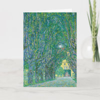 Clásico Klimt Verde Paisaje Natural Arte Fino
