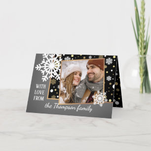 Tarjeta Festiva Clásico Moderno Love Holiday Seasons Greetings