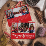 Tarjeta Festiva Clásico Simple Red Merry Christmas Seven Photo<br><div class="desc">Celebre la temporada con esta exclusiva y clásica tarjeta de vacaciones color rojo Feliz Navidad, con siete fotos con un toque de encanto vintage. El diseño minimalista muestra una elegante paleta de colores rojo y blanco que evoca el espíritu acogedor del invierno. Su atractivo moderno y divertido, junto con la...</div>