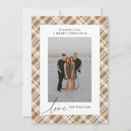 Tarjeta Festiva Clásico Tan Tartán Navidades de amor foto