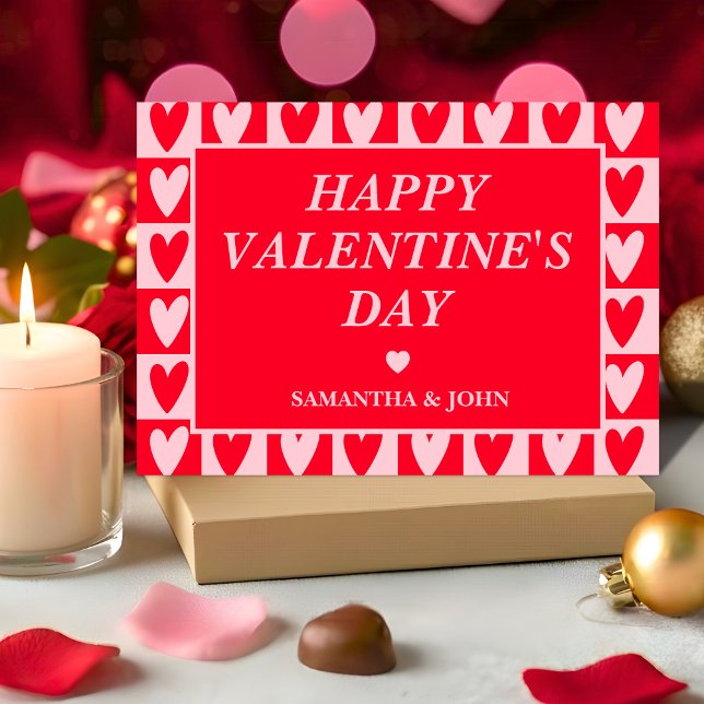 Tarjeta Festiva Classic Cherry Red Hearts Valentine’s Gift Card (Subido por el creador)