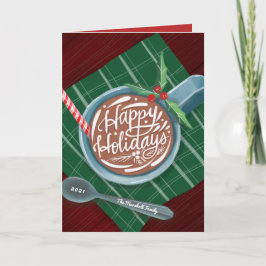 Tarjeta Festiva Classic Cocoa Happy Holidays Mug Non-Photo