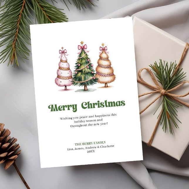 Tarjeta Festiva Classic Earth Tone Leopard Christmas Tree Greeting (Classic Earth Tone Leopard Christmas Tree Greeting Card)