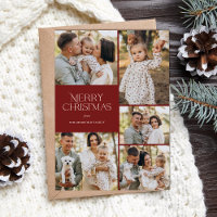 Classic Merry Christmas Five Photo Flour Back