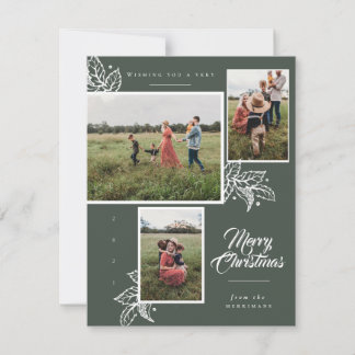 Tarjeta Festiva Classic multi photo Christmas card