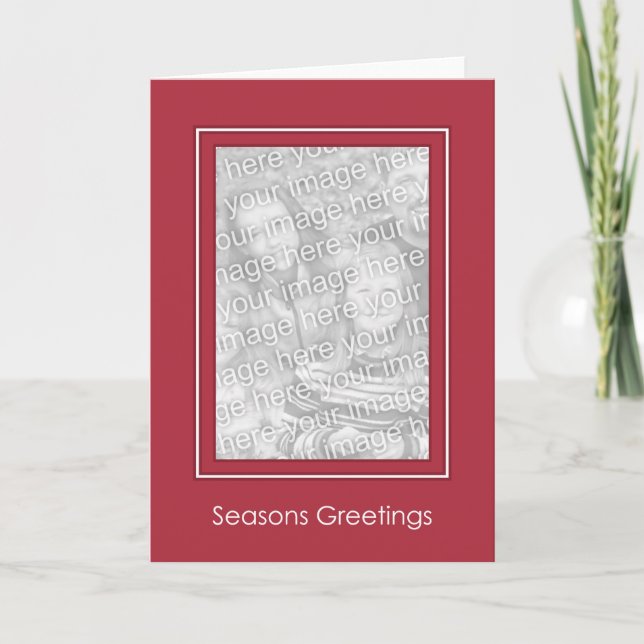 Tarjeta Festiva Classic Red Holiday Template (Anverso)