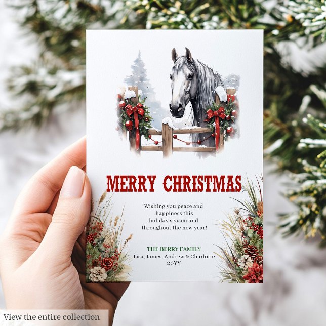 Tarjeta Festiva Classic Western Christmas greeting card design (Classic Western Christmas greeting card design

)
