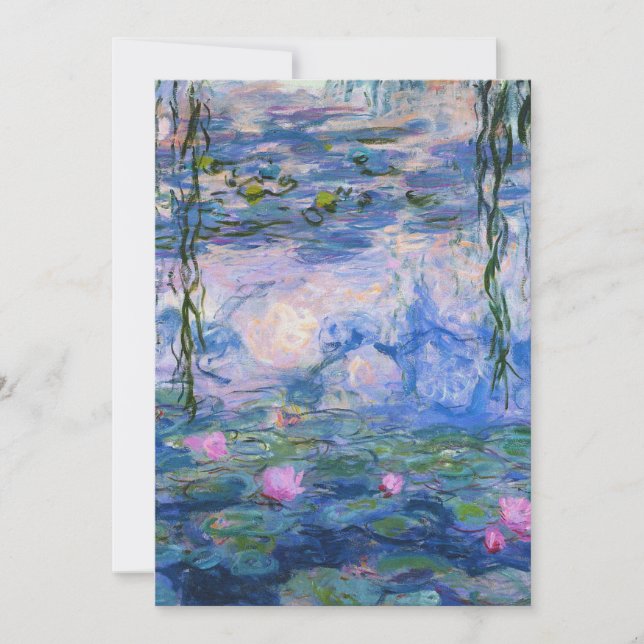 Tarjeta Festiva Claude Monet - lirios de agua 1919 (Anverso)