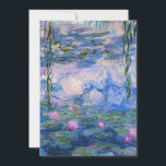 Tarjeta Festiva Claude Monet - lirios de agua 1919<br><div class="desc">Claude Monet - lirios de agua 1919. Pintura famosa del arte.</div>