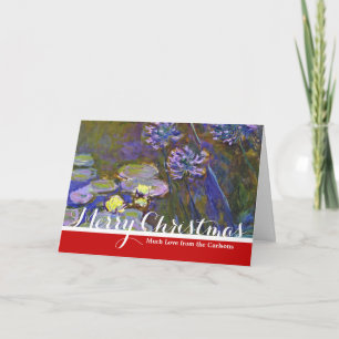 Tarjeta Festiva Claude Monet Nenúfares Agapanthus Arte Vintage