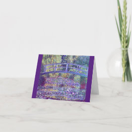 Tarjeta Festiva Claude Monet, Puente japonés, Bella Artes,
