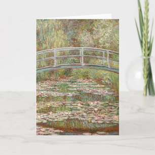 Tarjeta Festiva Claude Monet - puente sobre una charca de los