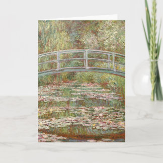 Tarjeta Festiva Claude Monet - puente sobre una charca de los