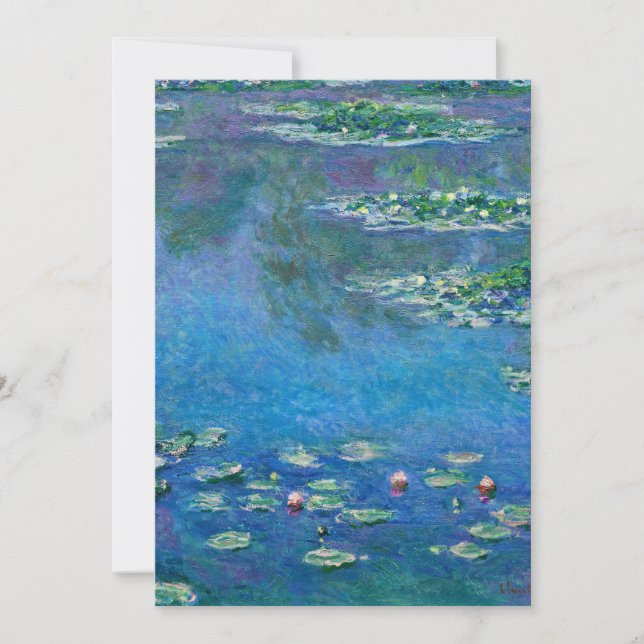 Tarjeta Festiva Claude Monet - Water Lilies 1906 (Anverso)