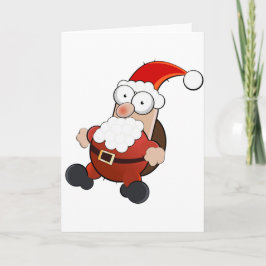 Tarjeta Festiva claus de santa divertido