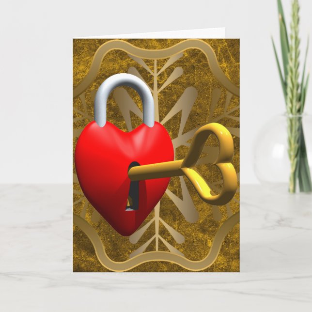 Tarjeta Festiva Clave Para Mi Corazón (Anverso)