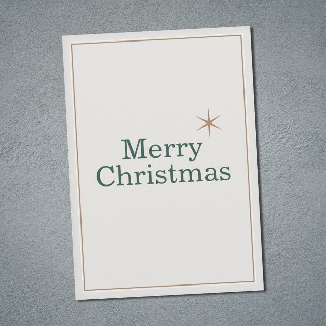 Tarjeta Festiva Clean & Minimalist Merry Christmas (Clean & Minimalist Merry Christmas Holiday Card)