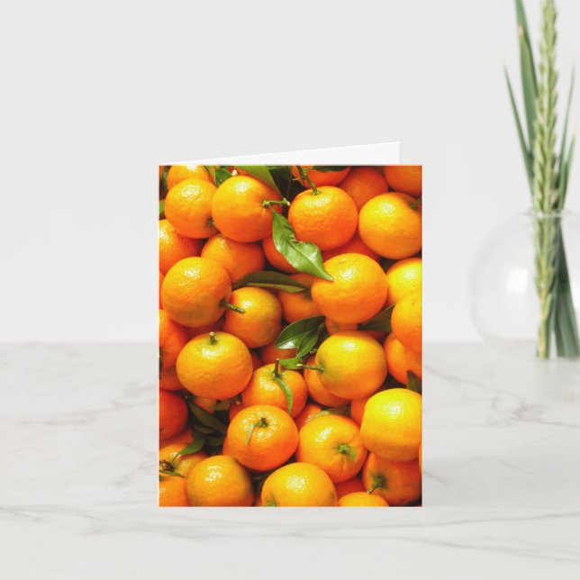 Tarjeta Festiva Clementinas en Niza la mercado de la fruta (Anverso)