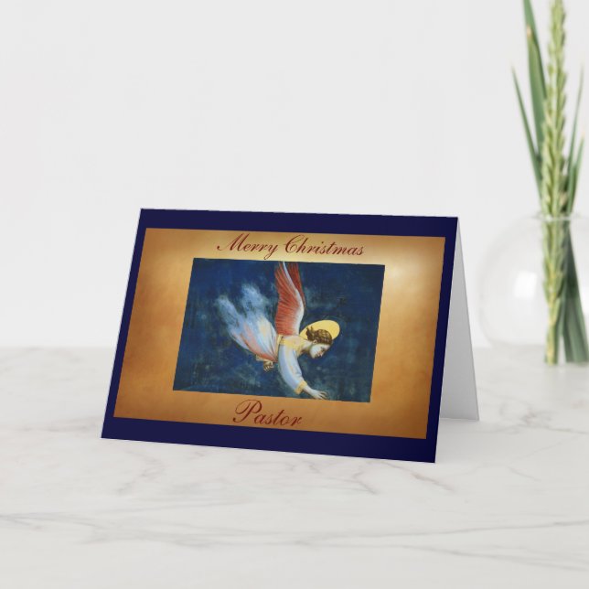 Tarjeta Festiva Clergy Card Merry Christmas Pastor (Anverso)