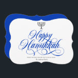 Tarjeta Festiva Clílisis simple y elegante feliz hanukkah<br><div class="desc">Simple y elegante tarjeta de vacaciones hanukkah feliz</div>