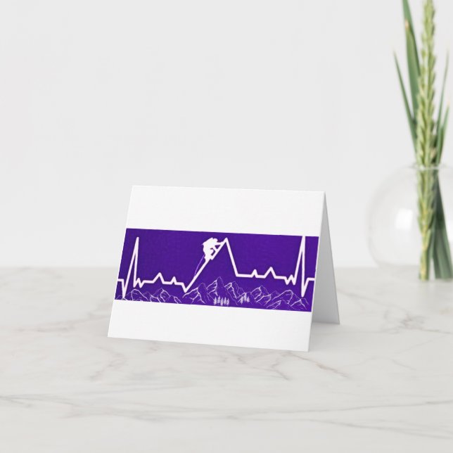 Tarjeta Festiva Climber En El Corazón (Anverso)