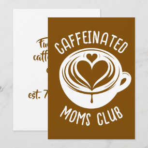Tarjeta Festiva Club de Mamás Cafeinadas Mama Moderna Amante del C