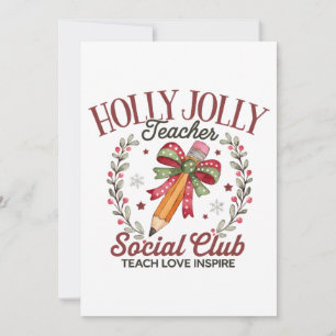 Tarjeta Festiva Club Social de Maestros Divertidos Enseñan Amor In