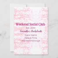 club social del fin de semana rosa brillo despedid