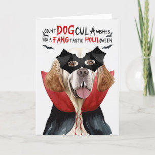 Tarjeta Festiva Clumber Spaniel Dog Funny Count DOGcula Halloween
