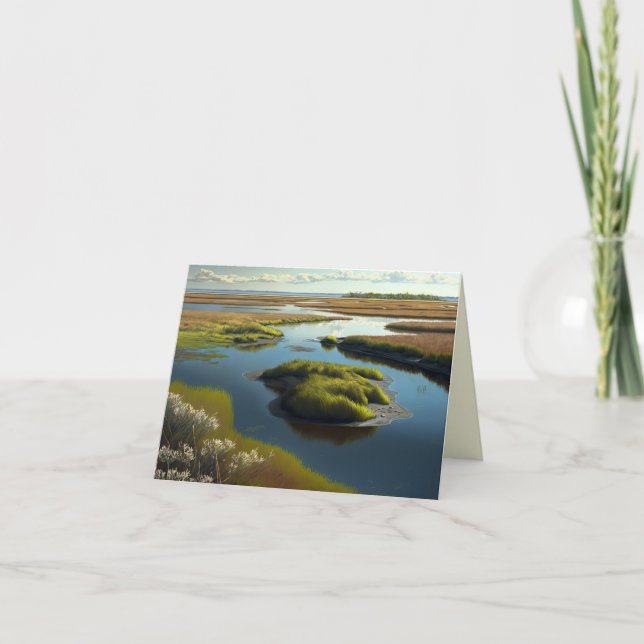 Tarjeta Festiva Coastal Tranquility (Anverso)