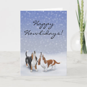 Tarjeta Festiva Coche feliz adaptable de los perros de Howlidays