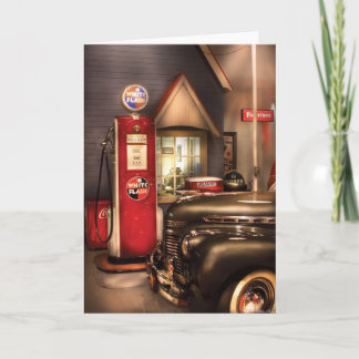 Tarjeta Festiva Coche - gasolina de destello blanca