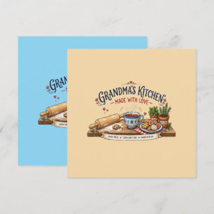Tarjeta Festiva Cocina de la Abuela Hecha con Amor