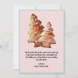 Tarjeta Festiva Cocinas navideñas de color de agua vintage para Sa